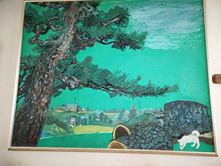 「庭の松」と題する絵